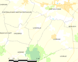 Mapa obce La Bataille