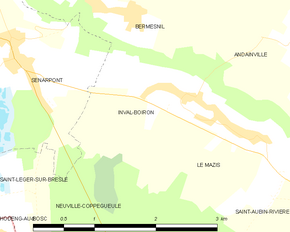 Poziția localității Inval-Boiron