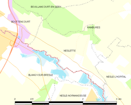 Mapa obce Neslette