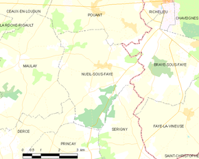 Poziția localității Nueil-sous-Faye
