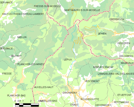 Mapa obce Lepuix