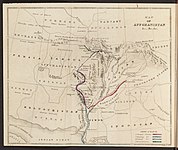 Map of Afghanistan printed with Dennie's correspondence (1843)