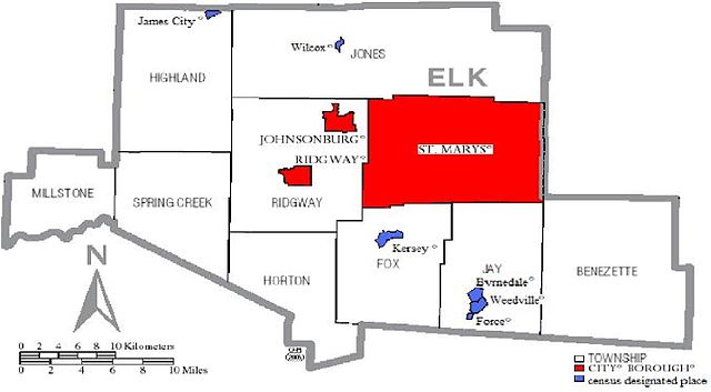 Elk County boroughs and municipalities