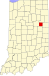 Map of Indiana highlighting Blackford County Map of Indiana highlighting Blackford County.svg