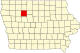 Map of Iowa highlighting Pocahontas County.svg