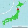 Map of Japan with highlight on 02 Aomori prefecture.svg