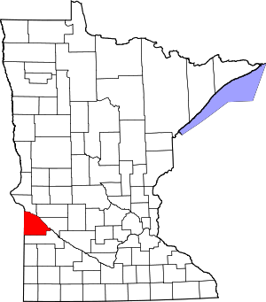 Map of Minnesota highlighting Lac qui Parle County