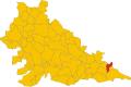 Collocatio finium Municipii in Provincia Mantuana.