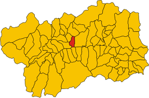 Map of comune of Saint-Christophe (region Aosta Valley, Italy).svg