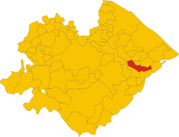 ペーザロ・エ・ウルビーノ県におけるコムーネの領域