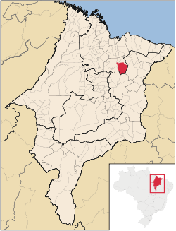 Localização de Vargem Grande no Maranhão