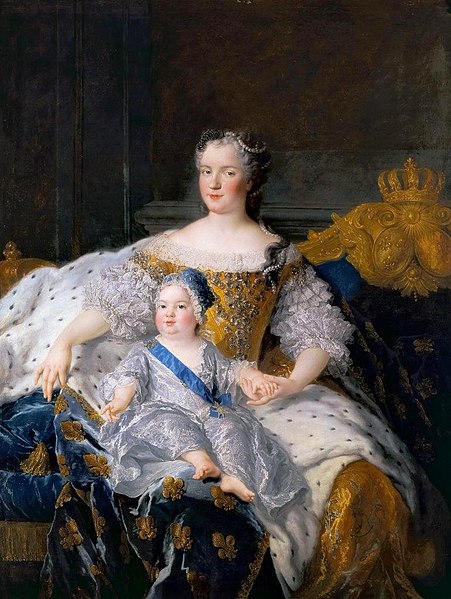 Louis with his mother Maria Leszczynska, c. 1730