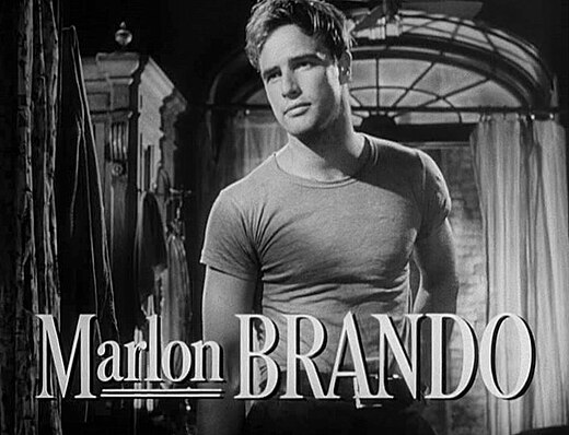 Marlon Brando in A Streetcar Named Desire uit 1951