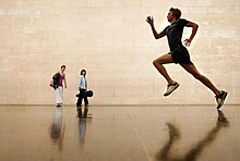 Work No. 850 an athlete running through Tate Britain gallery Martin Creed 56653sAI.jpg