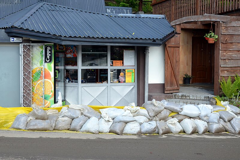 File:May flooding - floodbags.JPG