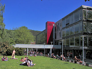 One of the two large university cafeterias and canteens is located on the bank of the Lahn river