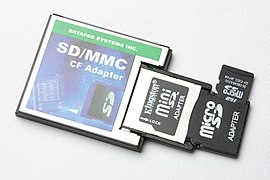 verschiedene Adapter: MicroSD auf miniSD miniSD auf SD SD auf CompactFlash