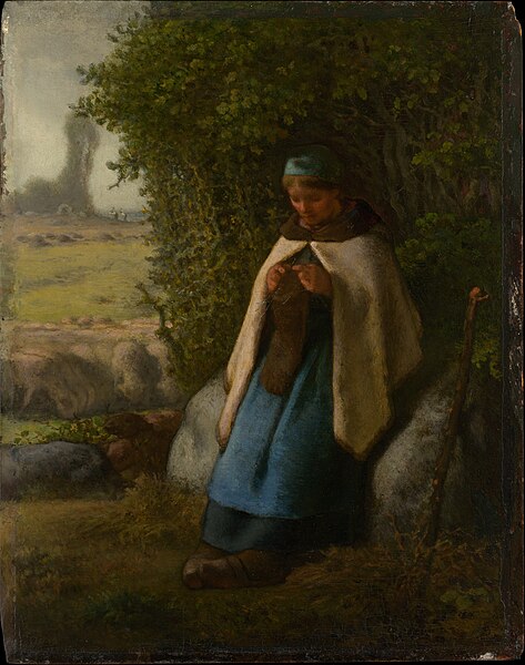 File:Mille - Shepherdess Seated on a Rock - Metropolitan.jpg