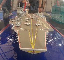 Model aircraft carrier project 23000E at the «Army 2015» 2.JPG