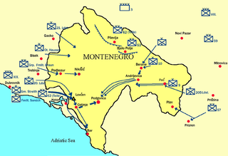 Montenegrin Campaign of World War I conflict