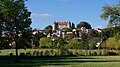 Le château surplombant le village de Montmoreau, Charente, France.