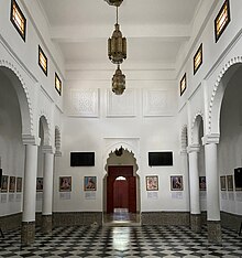 Main hall inside the Mendoubia repurposed as a memorial museum Morocco Tangier Mendoubia Interior.jpg