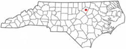 Ubicación de Louisburg, Carolina del Norte