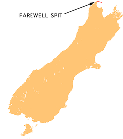 Karte von Farewell Spit