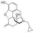 Chemische Struktur von Nalmefene.