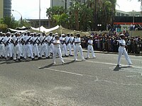 Garamburan sailors in Mambiza during celebrations of 50 years of independence.