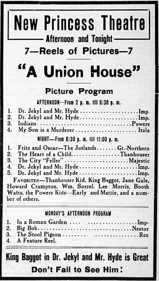 <i>Dr. Jekyll and Mr. Hyde</i> (1913 film) 1913 United States"`UNIQ--ref-00000002-QINU`" film