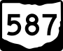 State Route 587 marker