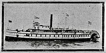 Olympian in 1920, from a newspaper photograph. Olympian sternwheeler.jpg