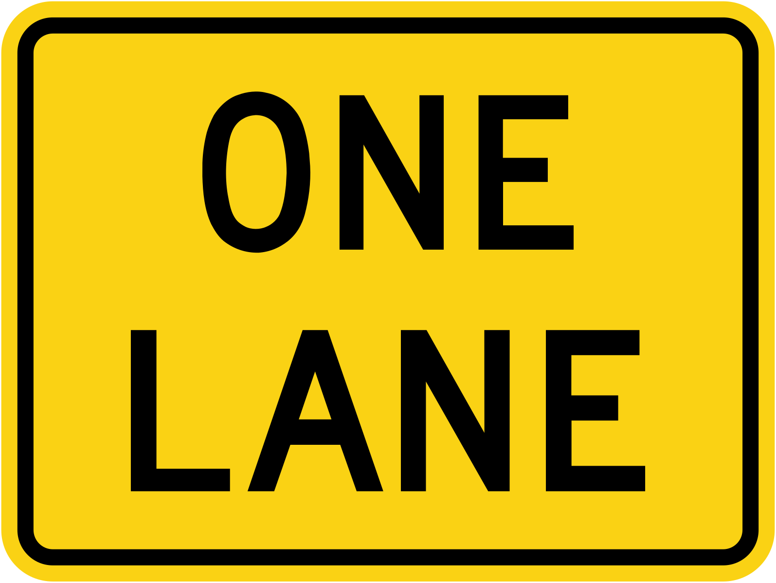 Sign wa. Added Lane sign. Bicycle Crossing sign.