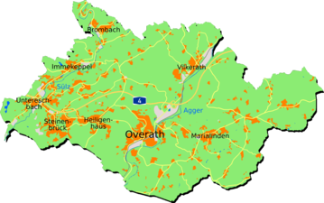 Ortsteile van Overath