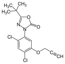 Structural formula of oxadiargyl