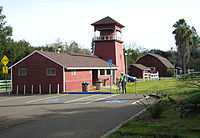 Old farm buildings are preserved at the McClellan Ranch Park. P3040007McClellanRanch crwb.jpg