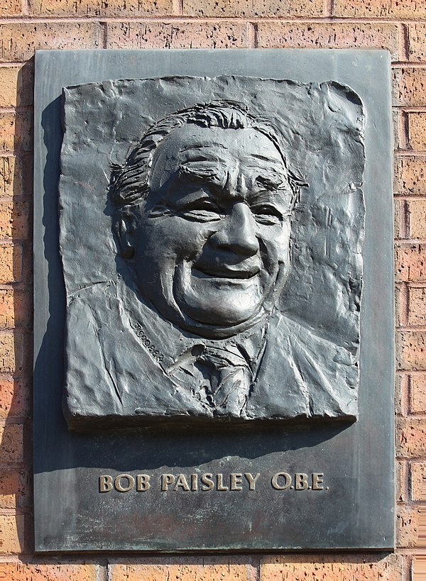 Plaque to Paisley at the Anfield gateway named in his honour