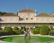 Belem Palace, the official residence of the President. Palacio de Belem - Lisboa - Portugal (5284659273) (cropped).jpg