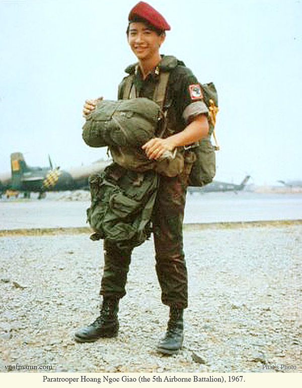 Paratrooper Hoàng Ngọc Giao (the 5th Airborne Battalion), 1967.