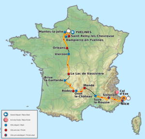 The route of the 2012 Paris–Nice
