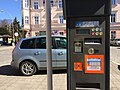 Parkomat w niebieskiej strefie miasta Rzeszów