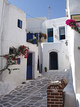 Traditional street of Lefkes