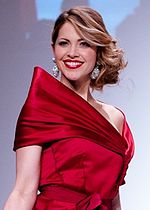 Actress Pascale Hutton reprised her role as Sally Clark from the second season finale "Over There". Pascale Hutton wearing Paul Hardy 2 - Heart and Stroke Foundation - The Heart Truth celebrity fashion show - Red Dress - Red Gown - Thursday February 8, 2012 - Creative Commons cropped.jpg
