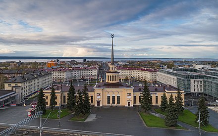 Dworzec kolejowy w Pietrozawodsku