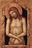 「悲しみの人(Man of Sorrows)」(1340/1345) ピエトロ・ロレンツェッティ