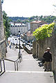 Poitiers - eski şehirden şehir merkezine giden merdivenli sokak