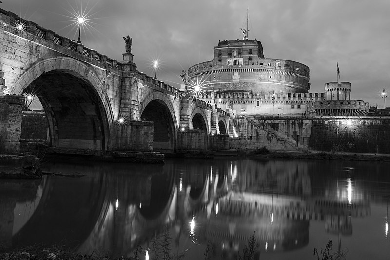 File:Ponte Sant'Angelo in bianco e nero.jpg