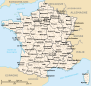 Carte de France avec l'ancien découpage régional