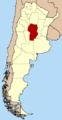 Mapa han Argentina nga nagpapakita han Provincia de Córdoba